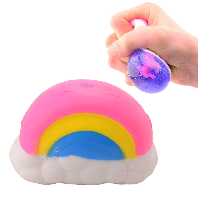 Afbeelding laden in galerijviewer, Johntoy knijp regenboog met eenhoorn
