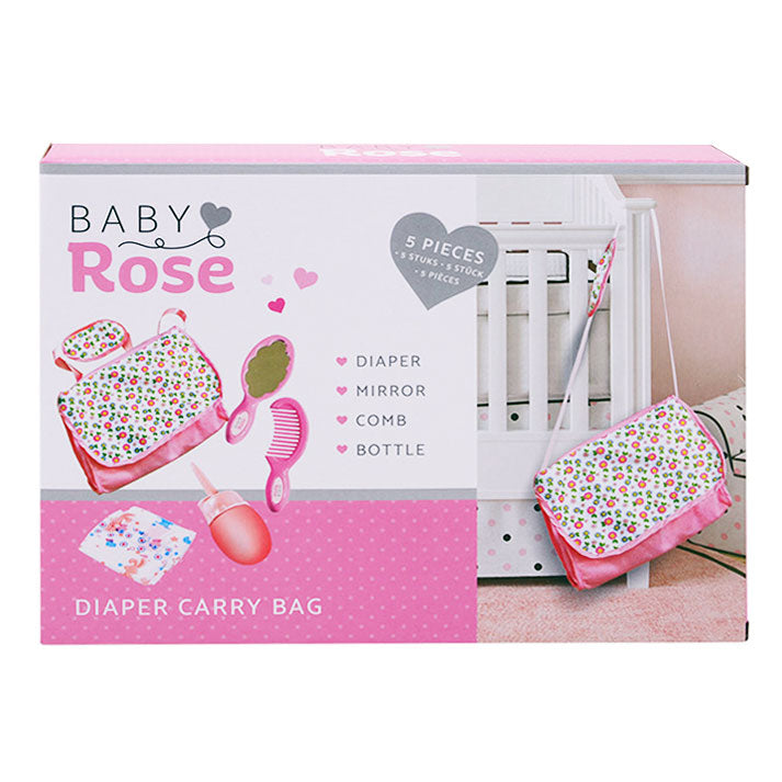 Afbeelding laden in galerijviewer, Johntoy john toy baby rose luier draagtas met accessoires afmeting artikel lxbxh 21x 5 x 28cm
