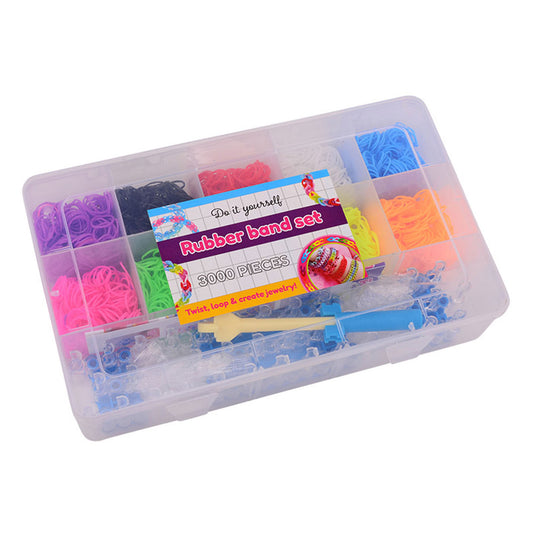 Johntoy loom bandjes set in opbergdoos, 3000dlg.