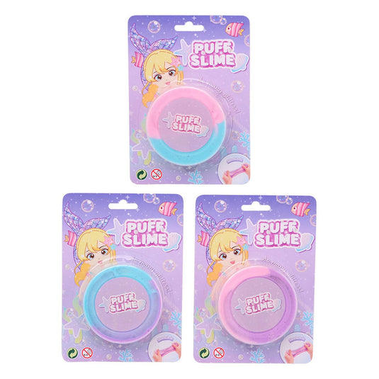 Johntoy puffy glitter slijm op blisterkaart