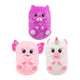 Johntoy opblaasbare pluche knuffelcutie met pomp, 30cm
