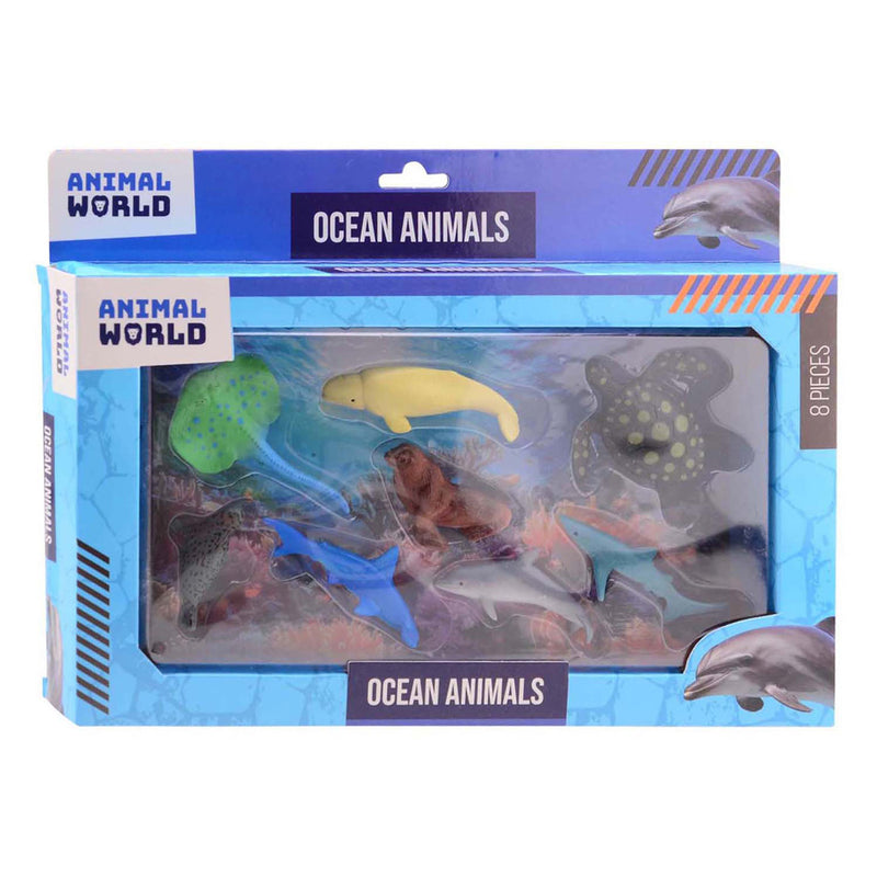 Afbeelding laden in galerijviewer, Johntoy zeedieren speelset - animal world - 8-delig speelgoed.
