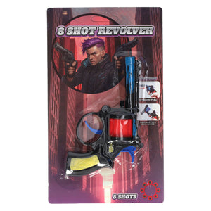 Johntoy revolver 8 shots on card