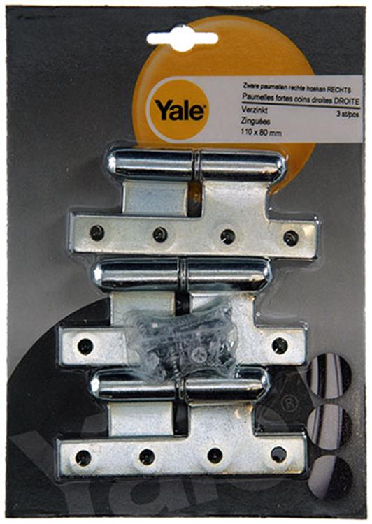 Afbeelding laden in galerijviewer, Yale 1019150 - 3 zware paumel.verz.rechte hoek rechts 110x80mm | 5 stuks
