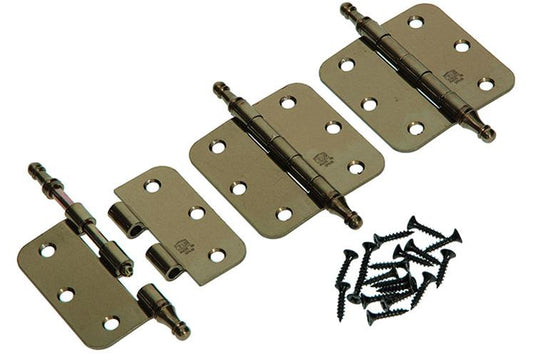 Yale 1019153 - 3 vaasknopscharnier verbr. afger.hoek 76x76mm | 2 stuks