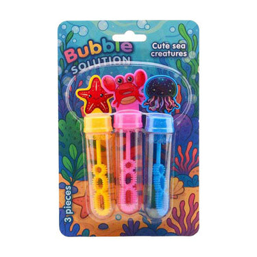 Johntoy zeedieren 3 bellenblaas 35 ml. op kaart.