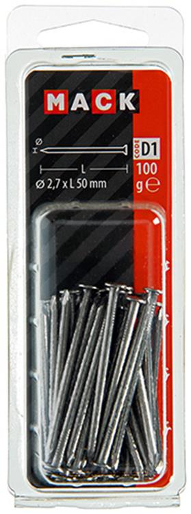 Afbeelding laden in galerijviewer, Mack 1017120 - nagel platte kop 100 gr 2,7 x 50 mm | 5 stuks
