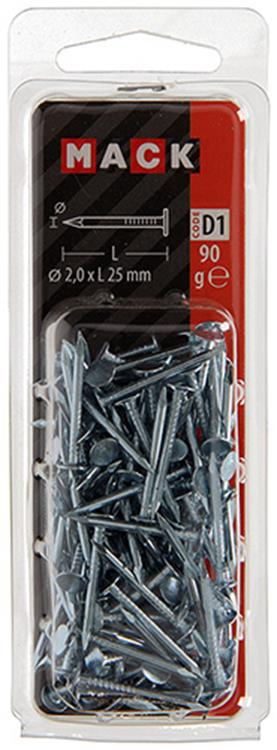 Afbeelding laden in galerijviewer, Mack 1017198 - plafondnagel staal verzinkt 90 gr 2,0 x 25 mm | 5 stuks
