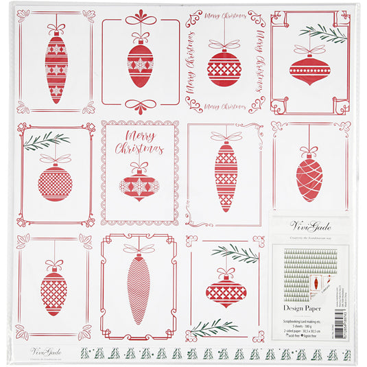 Https: www.cchobby.nl design-papier-kerstballen-en-kerstbomen-vel-30-5x30-5-cm-180-gr-5-vel-1-doos