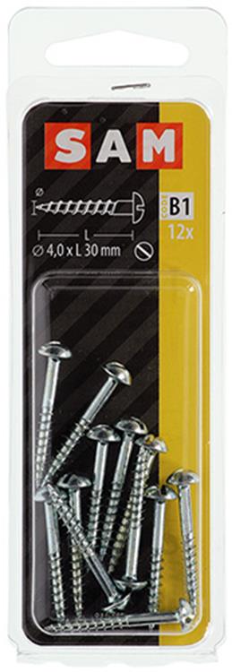 Afbeelding laden in galerijviewer, Mack 1017374 - houtschroef bolkop staal verzinkt 12 st 4,0 x 30 mm | 10 stuks
