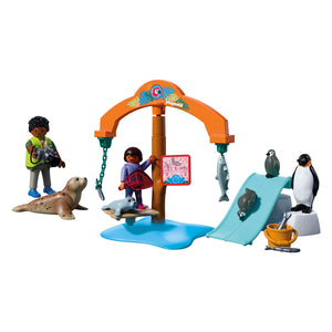 Playmobil – 72073 – zoo speelset – ijsrijk – pooldieren