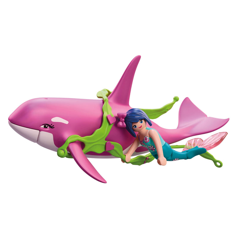 Afbeelding laden in galerijviewer, Playmobil fantasy magic orka speelgoed met zeemeermin en accessoires.
