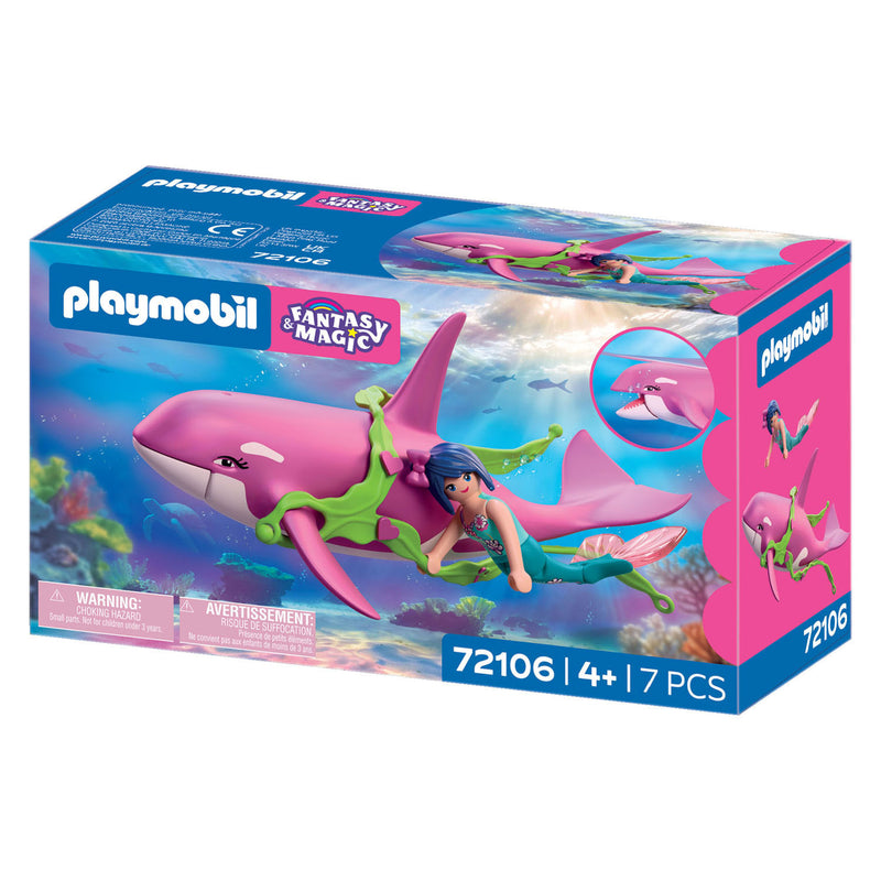 Afbeelding laden in galerijviewer, Playmobil fantasy magic orka speelgoed met zeemeermin en accessoires.
