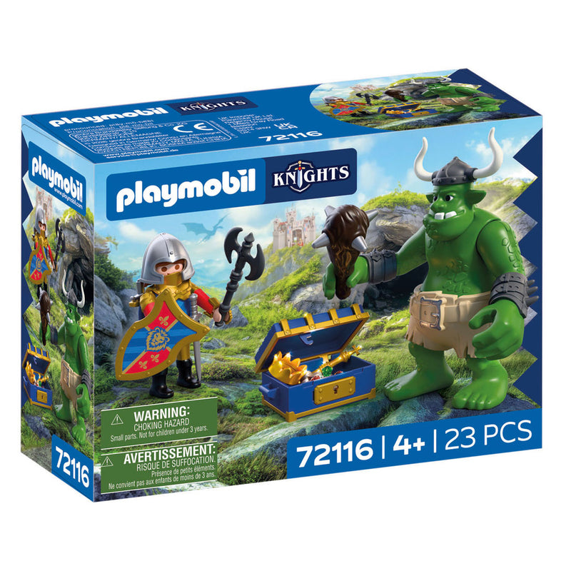 Afbeelding laden in galerijviewer, Playmobil knights trol met schat van leeuwenridder - 72116
