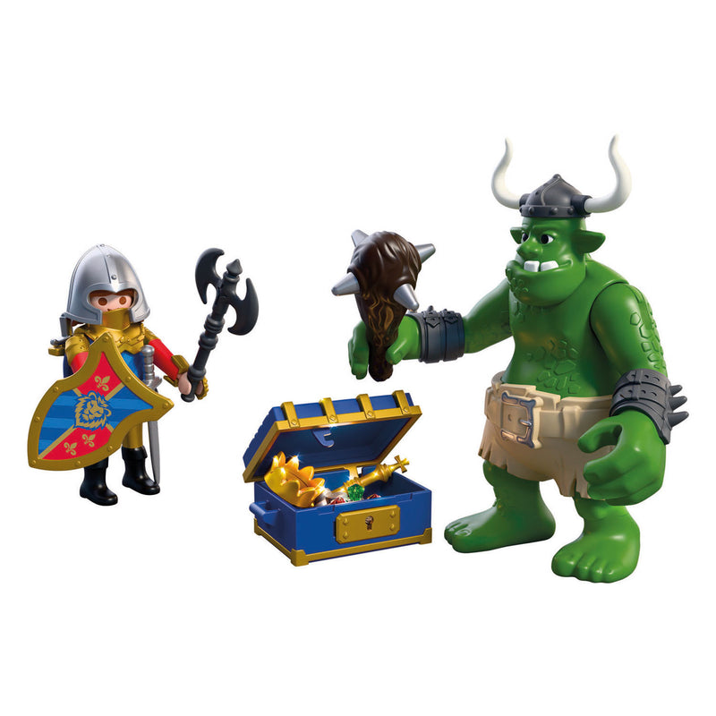 Afbeelding laden in galerijviewer, Playmobil knights trol met schat van leeuwenridder - 72116
