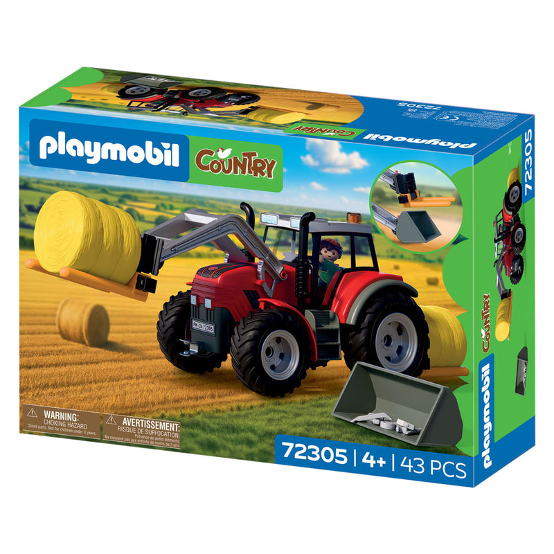 Afbeelding laden in galerijviewer, Playmobil country grote tractor met hooibalen - 72305.

