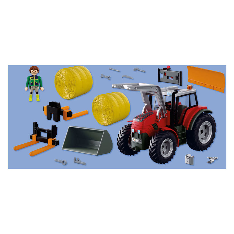 Afbeelding laden in galerijviewer, Playmobil country grote tractor met hooibalen - 72305.
