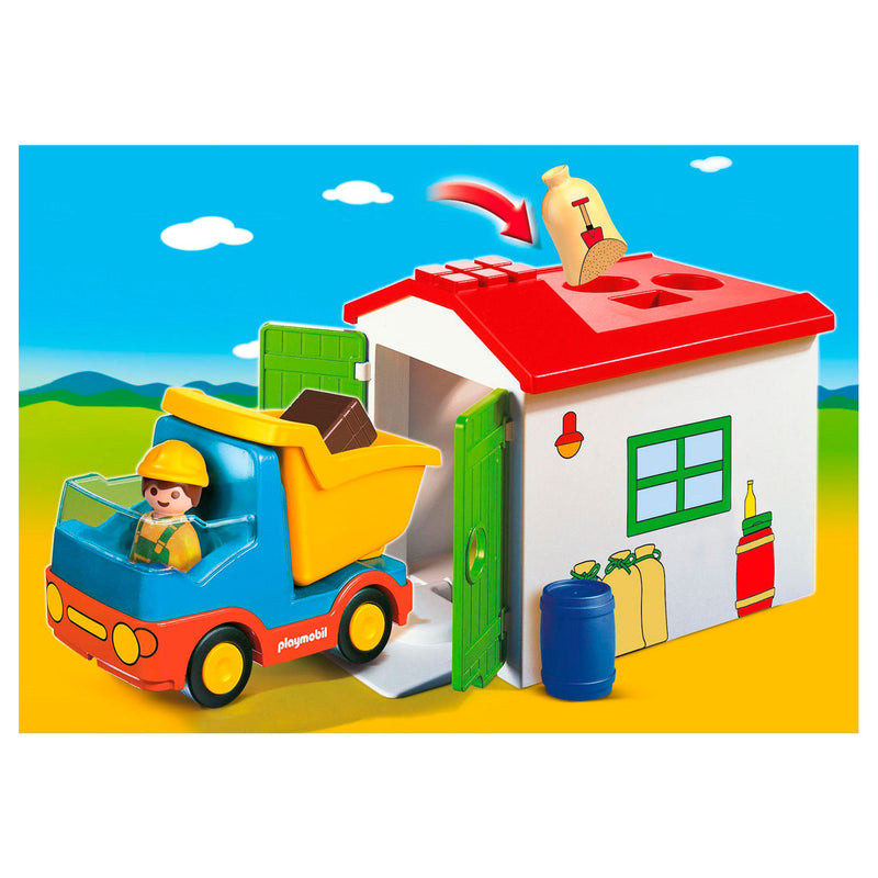 Afbeelding laden in galerijviewer, Playmobil 1.2.3. Werkman met Sorteer-garage 70184
