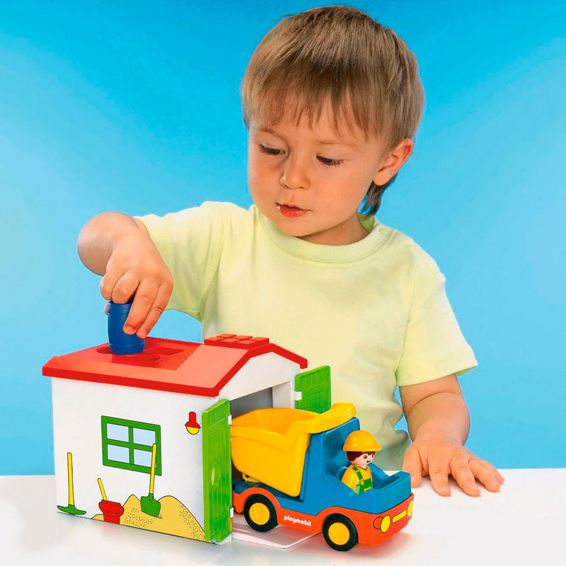 Afbeelding laden in galerijviewer, Playmobil 1.2.3. Werkman met Sorteer-garage 70184
