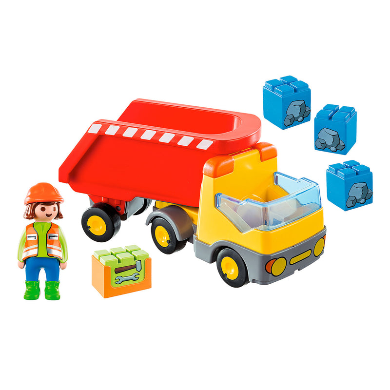 Afbeelding laden in galerijviewer, Playmobil 1.2.3. Kiepwagen 70126
