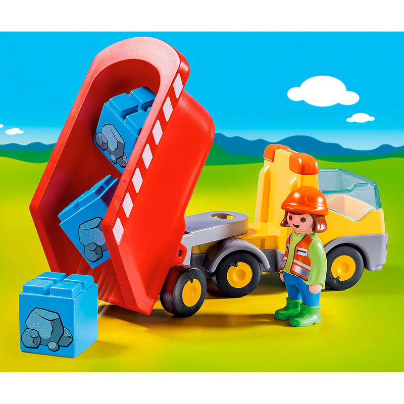 Afbeelding laden in galerijviewer, Playmobil 1.2.3. Kiepwagen 70126
