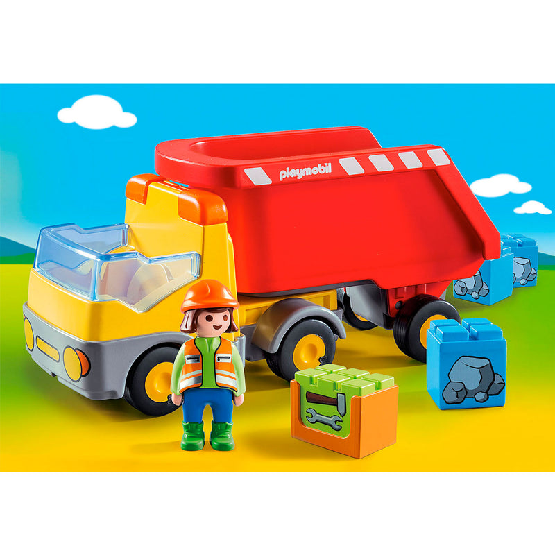 Afbeelding laden in galerijviewer, Playmobil 1.2.3. Kiepwagen 70126
