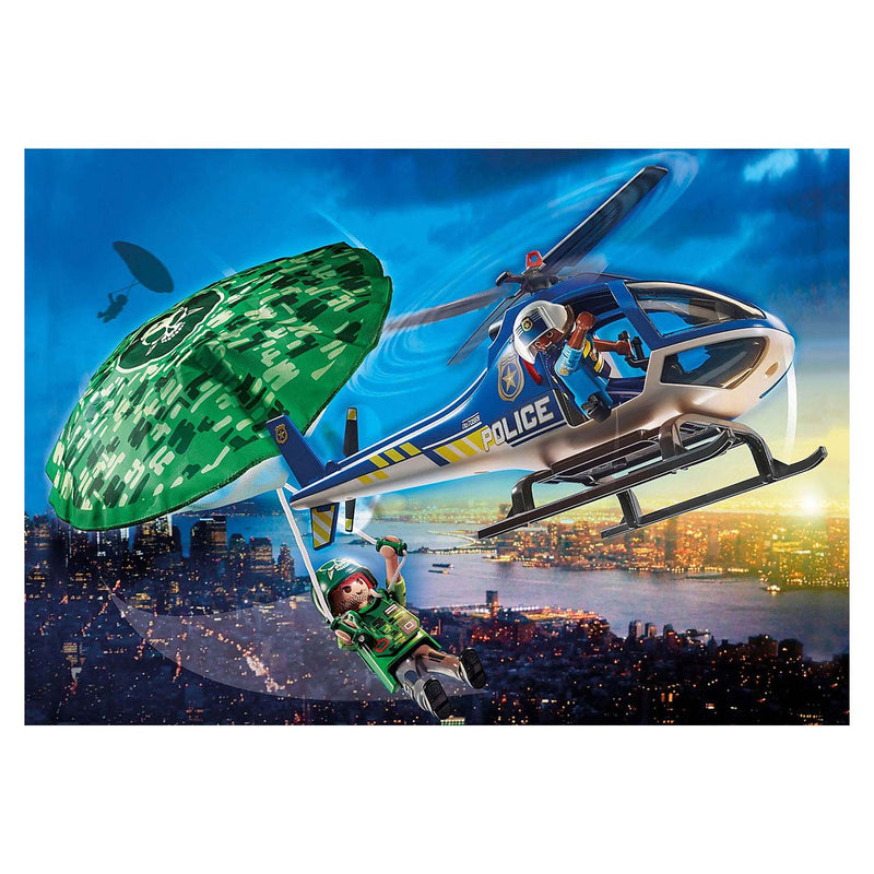 Afbeelding laden in galerijviewer, Playmobil city action politiehelikopter - parachute achtervolging - 70569
