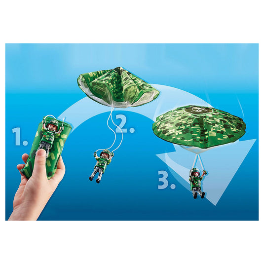 Playmobil city action politiehelikopter - parachute achtervolging - 70569