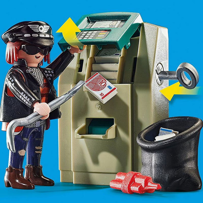 Afbeelding laden in galerijviewer, Playmobil city action politiemotor achtervolging van de geldrover - 70572
