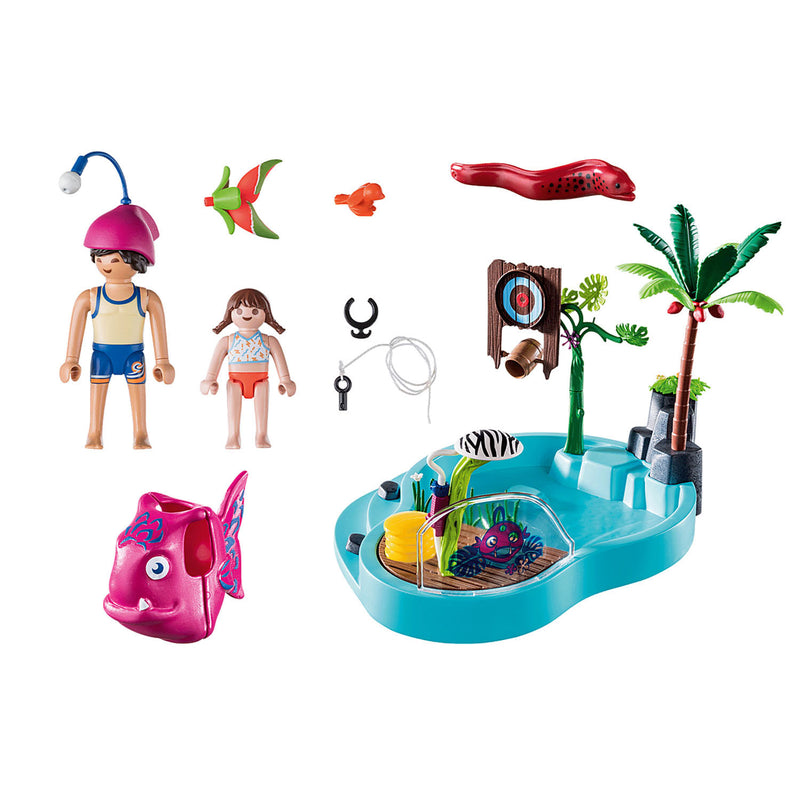 Afbeelding laden in galerijviewer, Playmobil Family Fun Zwembad met Watersplash 70610
