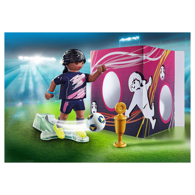 Afbeelding laden in galerijviewer, Playmobil specials voetbalster met doelmuur - 70875
