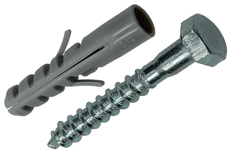 Afbeelding laden in galerijviewer, Mack 1017899 - plug + houtdraadbout polyeth 2 st 12 mm 10x70 mm | 5 stuks
