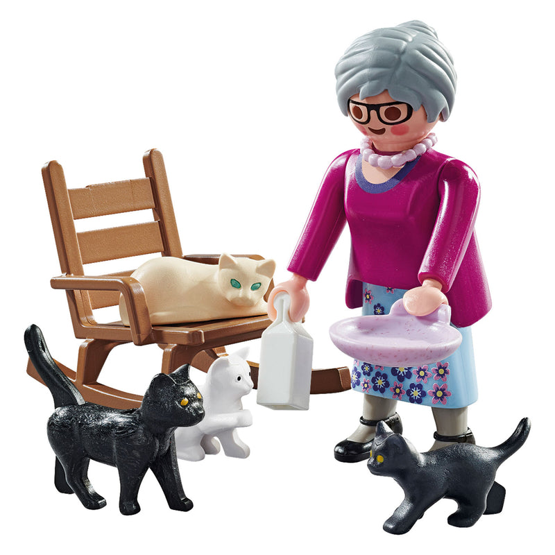 Afbeelding laden in galerijviewer, Playmobil Specials Oma met Katten 71172
