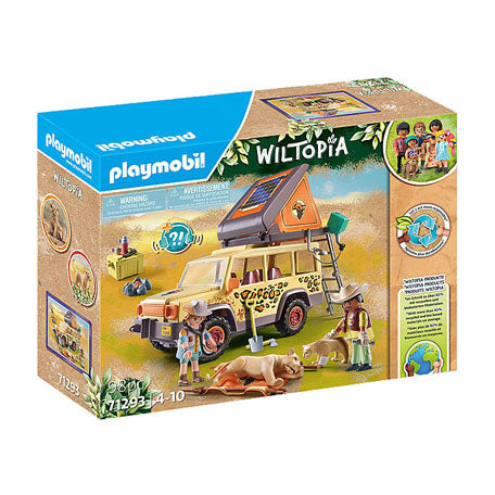 Afbeelding laden in galerijviewer, Playmobil Wiltopia met de Terreinwagen bij de Leeuwen 7129
