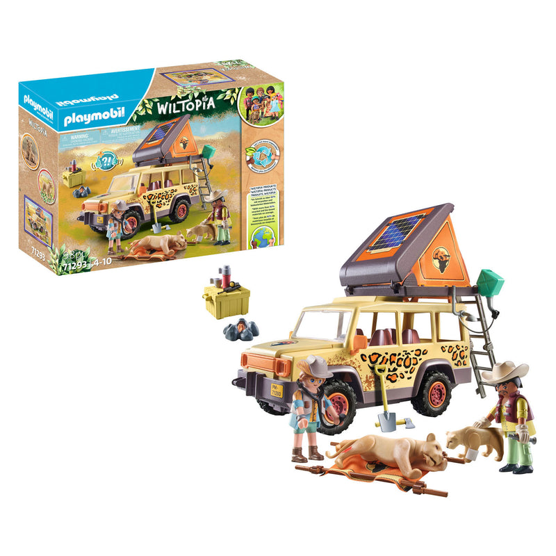 Afbeelding laden in galerijviewer, Playmobil Wiltopia met de Terreinwagen bij de Leeuwen 7129
