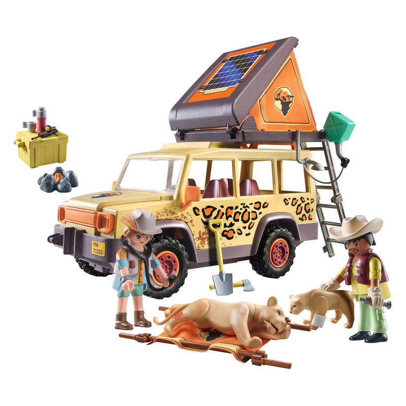 Afbeelding laden in galerijviewer, Playmobil Wiltopia met de Terreinwagen bij de Leeuwen 7129
