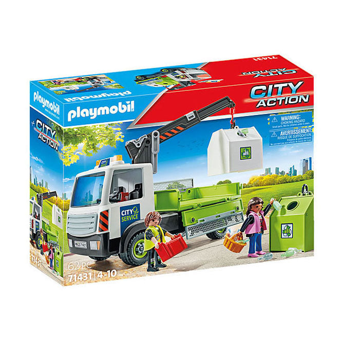 Afbeelding laden in galerijviewer, Playmobil City Action Glasbak Ophaaldienst 71431
