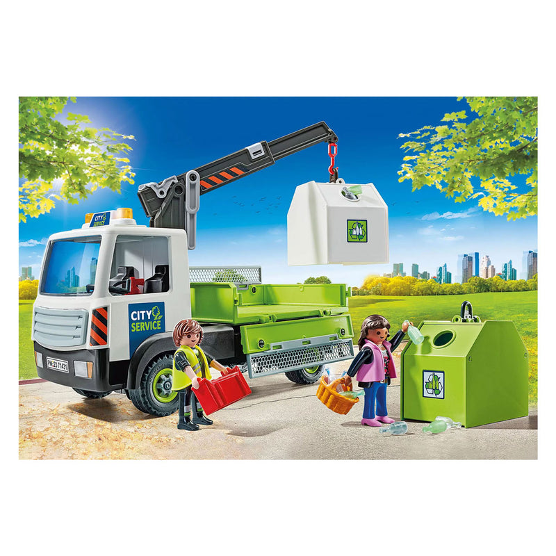 Afbeelding laden in galerijviewer, Playmobil City Action Glasbak Ophaaldienst 71431
