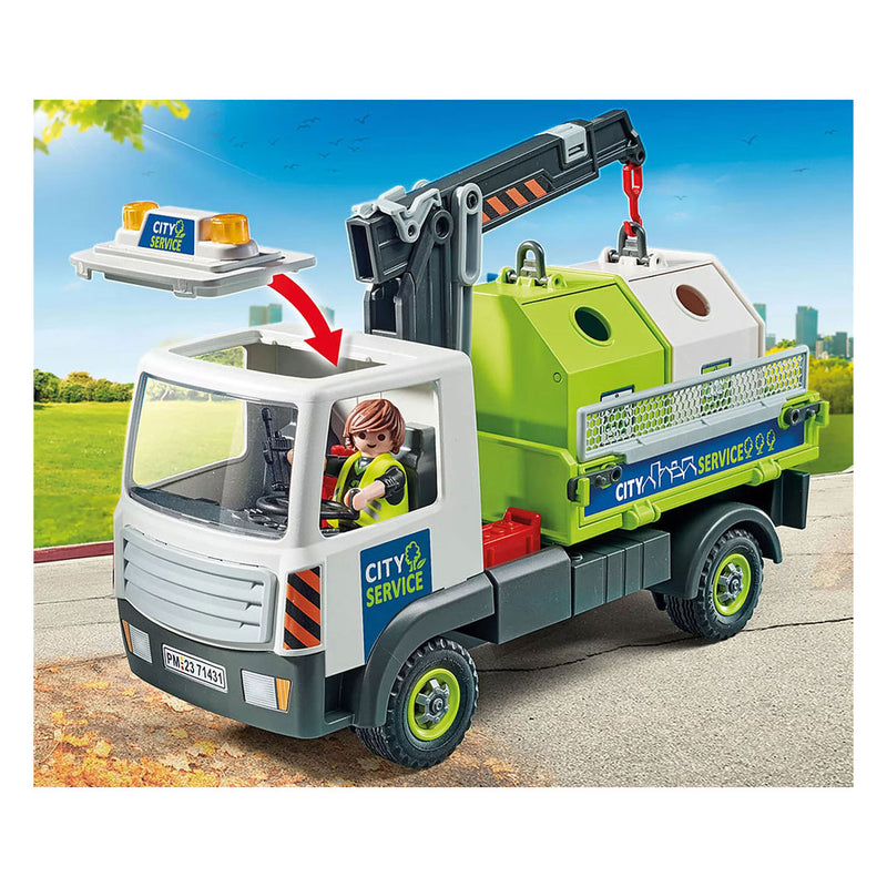 Afbeelding laden in galerijviewer, Playmobil City Action Glasbak Ophaaldienst 71431

