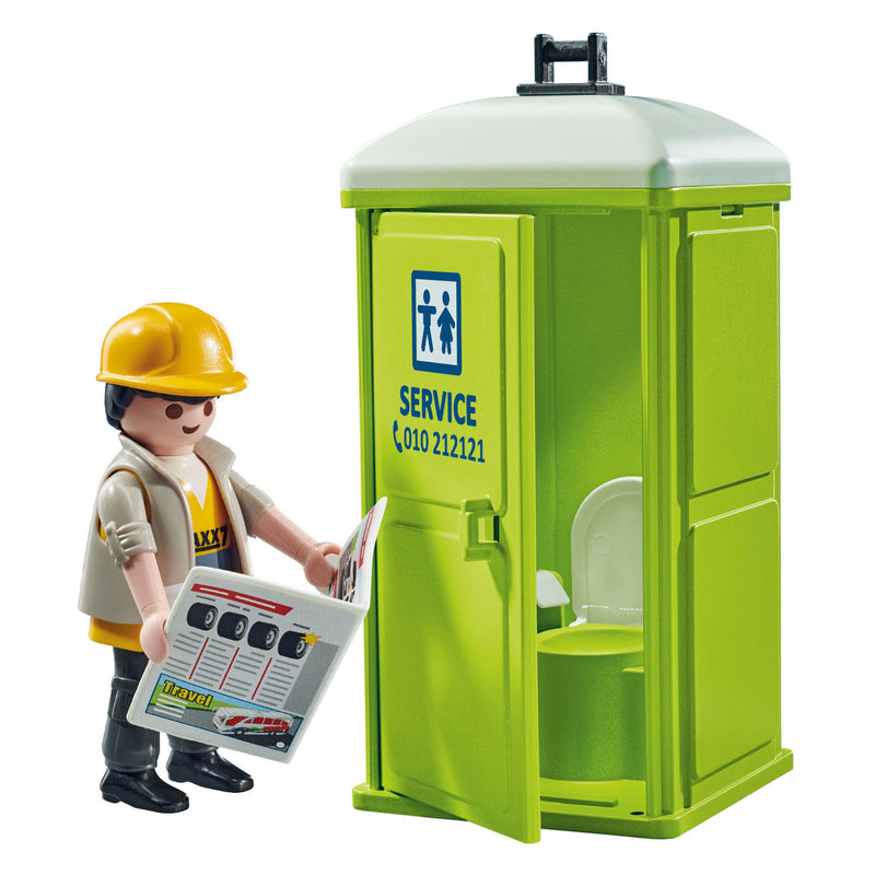 Afbeelding laden in galerijviewer, Playmobil city action mobiel toilet 71435
