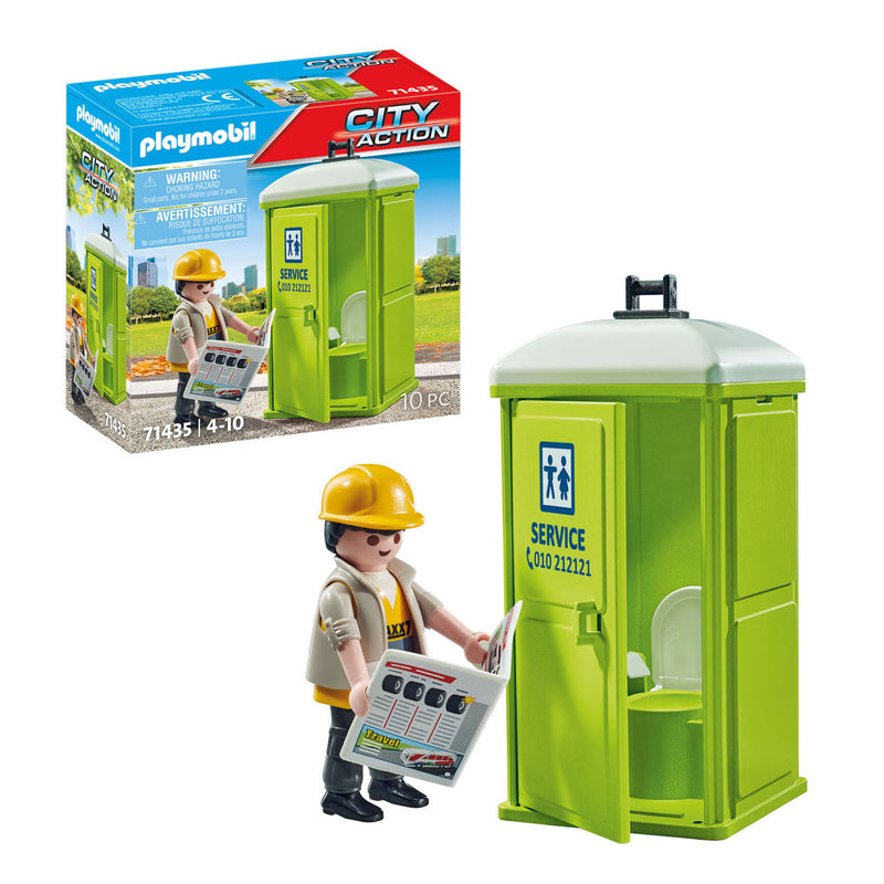 Afbeelding laden in galerijviewer, Playmobil city action mobiel toilet 71435
