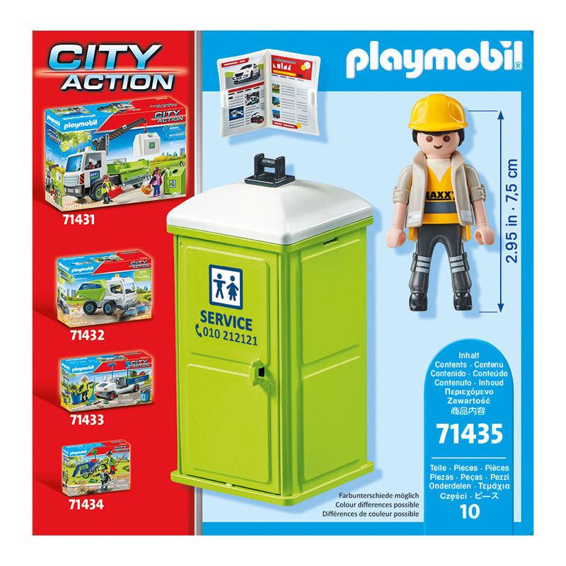 Afbeelding laden in galerijviewer, Playmobil city action mobiel toilet 71435
