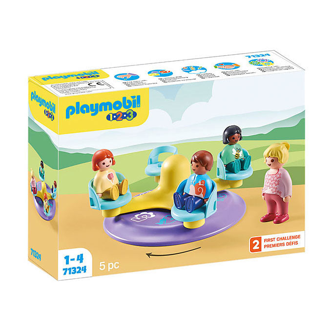 Afbeelding laden in galerijviewer, Playmobil 1.2.3. Kindercarrousel 71324
