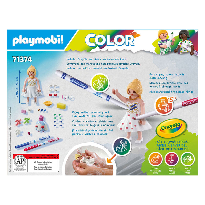 Afbeelding laden in galerijviewer, Playmobil color modieuze jurk - 71374
