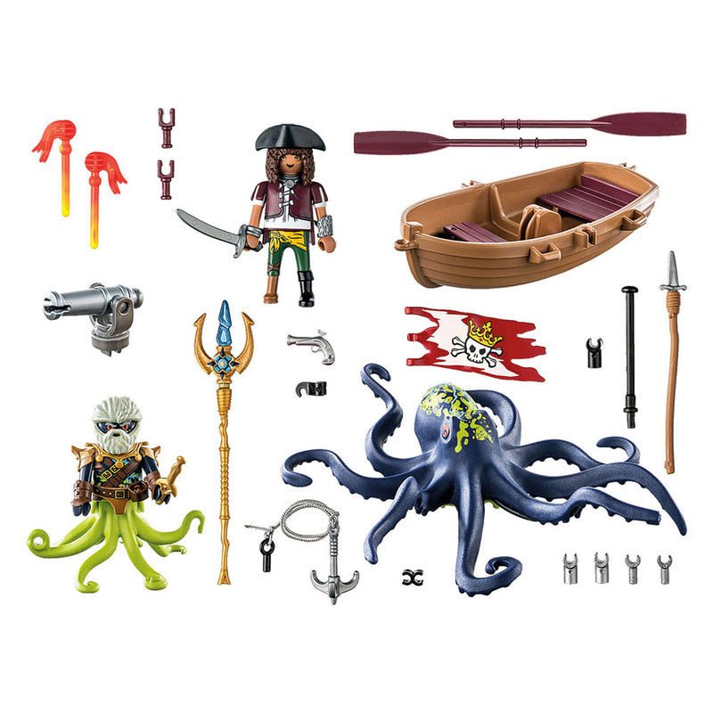 Afbeelding laden in galerijviewer, Playmobil pirates gevecht tegen de reuzenoctopus - 71419
