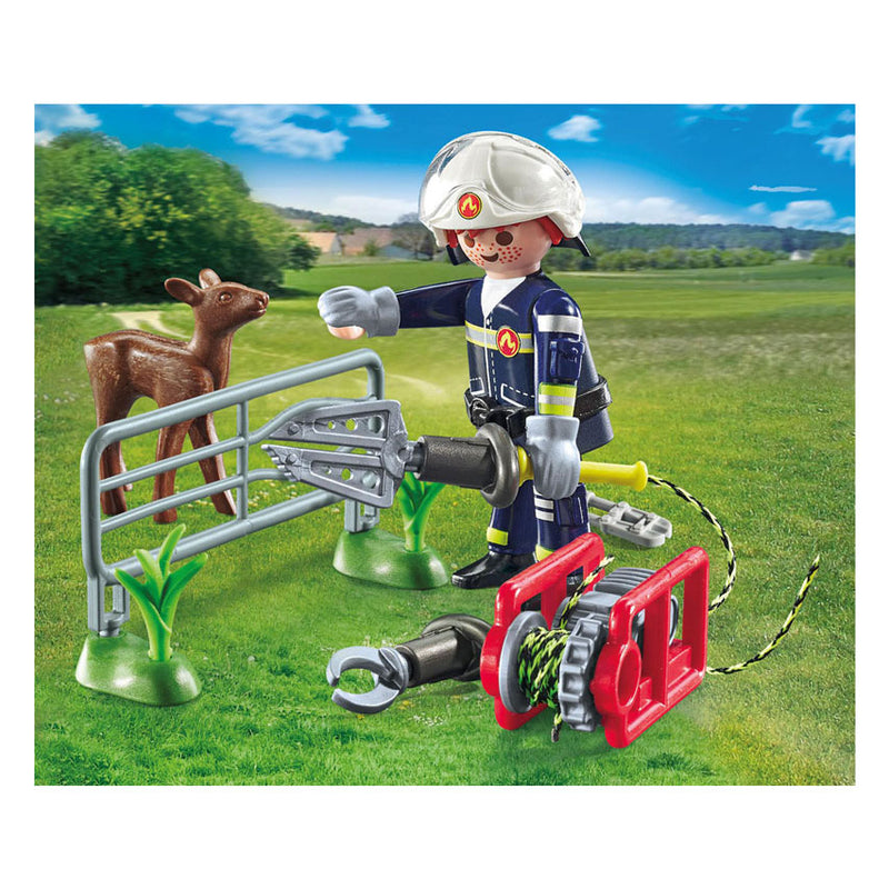 Afbeelding laden in galerijviewer, Playmobil action heroes dierenbescherming brandweer - 71467
