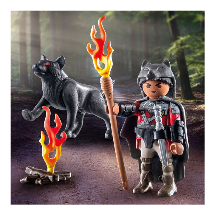 Afbeelding laden in galerijviewer, Playmobil Specials Krijger met Wolf 71482
