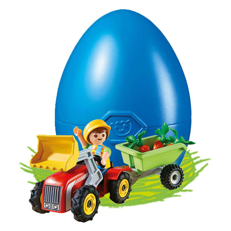 Afbeelding laden in galerijviewer, Playmobil jongen met kindertractor in ei 4943
