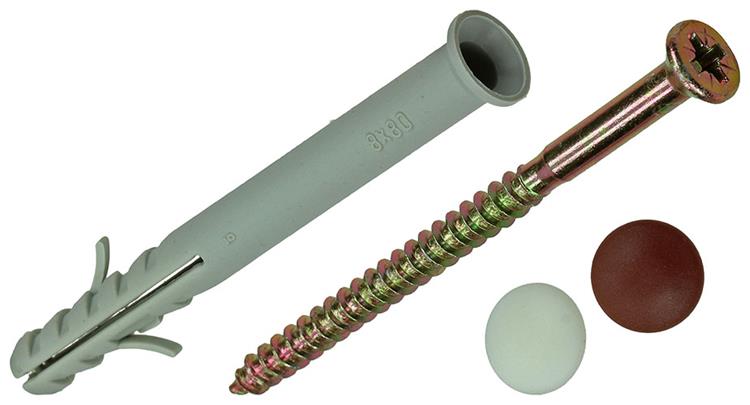 Afbeelding laden in galerijviewer, Mack 1017913 - kozijnplug met schroef polyamide 12 st 8 x 80 mm | 5 stuks

