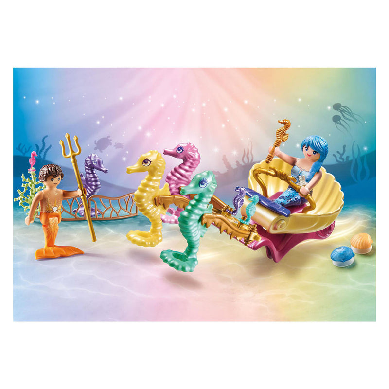 Afbeelding laden in galerijviewer, Playmobil princess magic zeemeermin zeepaard koets

